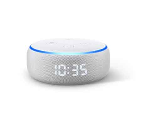 3rd gen echo alexa speaker with led clock display