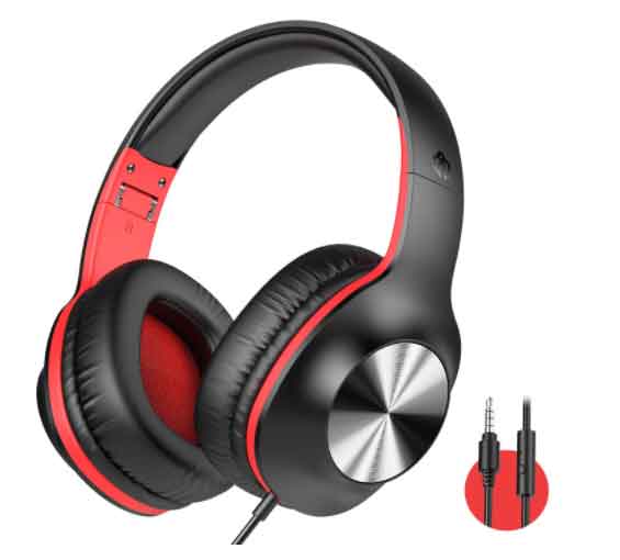 iClever HS18 Over-Ear Wired Headphones With Mic