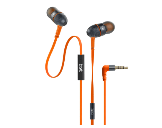 boAt Bassheads 225 Orange Wired earphones
